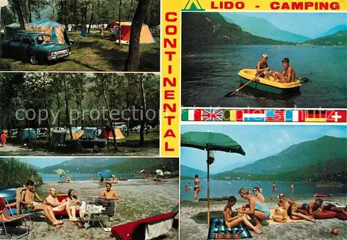 AK / Ansichtskarte Fondotoce_di_Verbania Lido Camping Continental Badestrand Lago Maggiore Alpen Fondotoce_di_Verbania