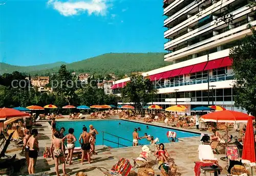 AK / Ansichtskarte Opatija_Istrien Hotel Ambasador Swimming Pool Opatija_Istrien