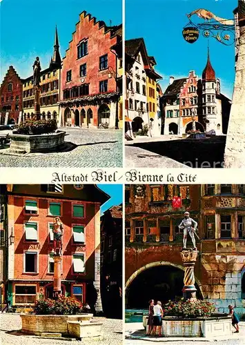 AK / Ansichtskarte Biel_Bienne Altstadt Brunnen Biel Bienne