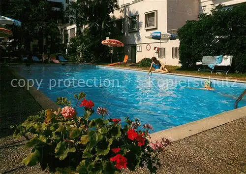 AK / Ansichtskarte Paradiso_Lago_di_Lugano Hotel Meister Swimming Pool Paradiso_Lago_di_Lugano