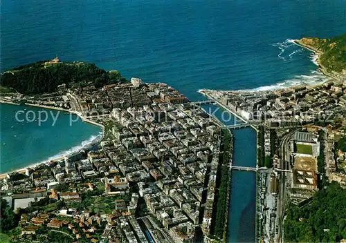 AK / Ansichtskarte San_Sebastian_Guipuzcoa Fliegeraufnahme San_Sebastian_Guipuzcoa