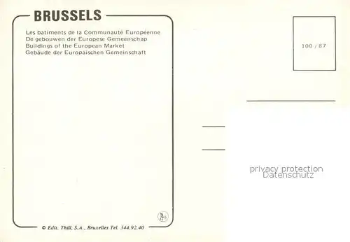 AK / Ansichtskarte Brussels Buildings of the European Market Batiments de la Communaute Europeenne vue aerienne Brussels