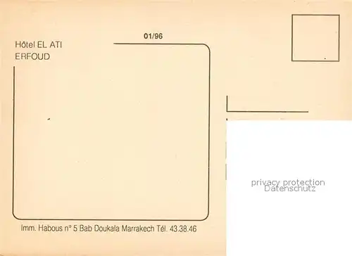 AK / Ansichtskarte Erfoud Hotel El Ati Erfoud