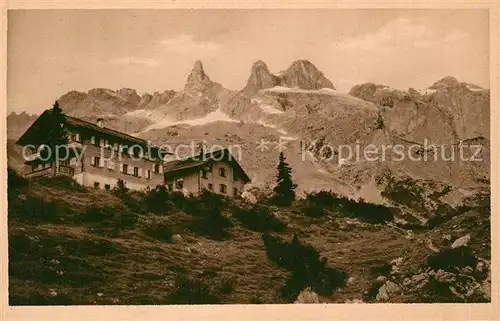 AK / Ansichtskarte Lindauer_Huette Drei Tuerme Drusenfluh Lindauer Huette