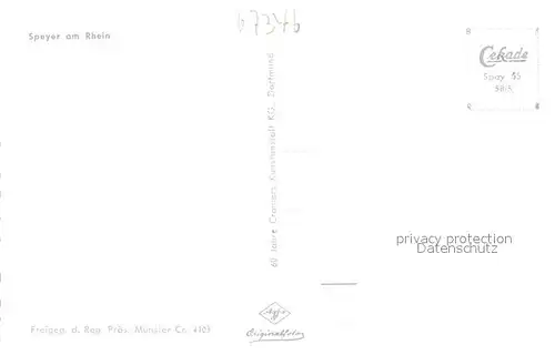 AK / Ansichtskarte Speyer_Rhein Fliegeraufnahme Speyer Rhein