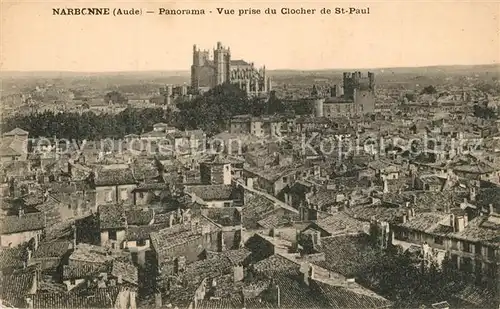 AK / Ansichtskarte Narbonne_Aude Panorama Clocher de Saint Paul Narbonne Aude