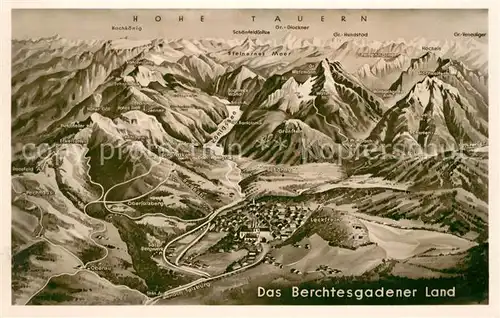 AK / Ansichtskarte Berchtesgaden Panoramakarte Berchtesgaden