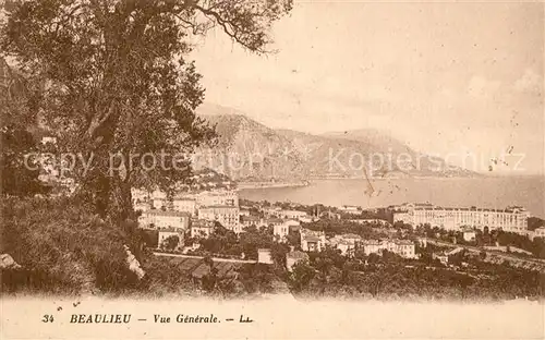 AK / Ansichtskarte Beaulieu sur Mer Panorama Beaulieu sur Mer