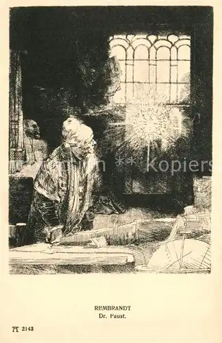 AK / Ansichtskarte Knittlingen Doktor Faust Rembrandt Gemaelde Knittlingen
