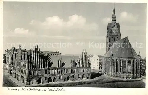 AK / Ansichtskarte Hannover Altes RAthaus Marktkirche Hannover