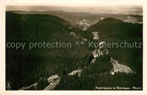 AK / Ansichtskarte Friedrichroda Fliegeraufnahme Grund Friedrichroda