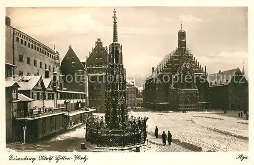 AK / Ansichtskarte Nuernberg AH Platz Winter Nuernberg