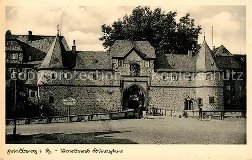 AK / Ansichtskarte Friedberg_Hessen Vorderes Burgtor Friedberg Hessen