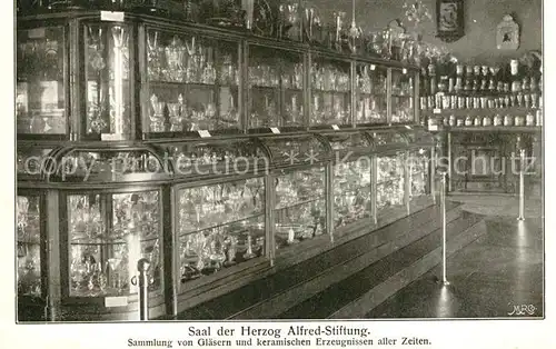 AK / Ansichtskarte Coburg Saal Herzog Alfred Stiftung Sammlung Glaeser Keramik  Coburg