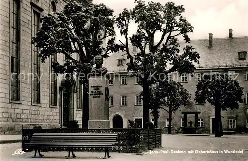 AK / Ansichtskarte Wunsiedel Jean Paul Denkmal Geburtshaus Wunsiedel