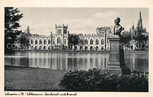 AK / Ansichtskarte Schwerin_Mecklenburg Denkmal Arsenal Schwerin_Mecklenburg