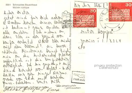 AK / Ansichtskarte Adelboden Bauernhaus Adelboden