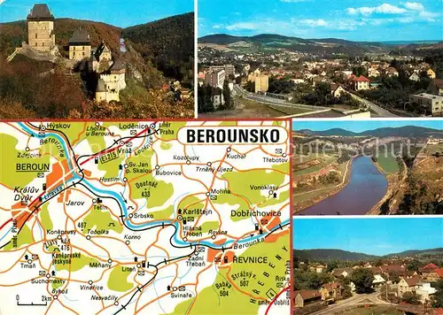 AK / Ansichtskarte Beroun Schloss Karlstein Panoramen Beroun