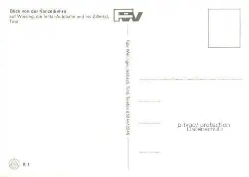 AK / Ansichtskarte Wiesing_Tirol Blick von der Kanzelkehre Inntalautobahn  Wiesing Tirol