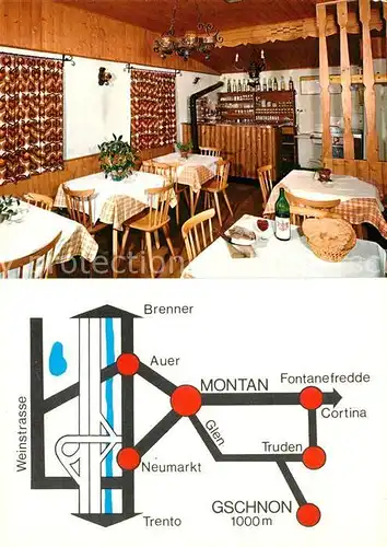 AK / Ansichtskarte Montagna_Montan Jausenstation Gschnon Montagna Montan