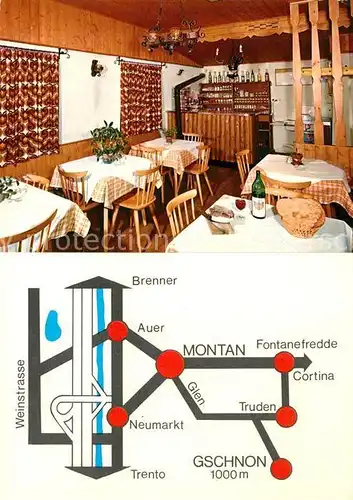 AK / Ansichtskarte Montagna_Montan Jausenstation Gschnon Montagna Montan