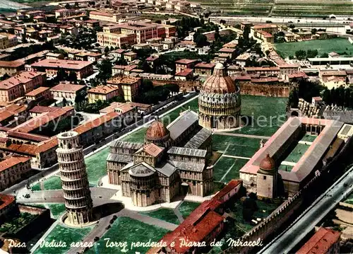 AK / Ansichtskarte Pisa Fliegeraufnahme Torre pendente Piazza dei Miracoli Pisa