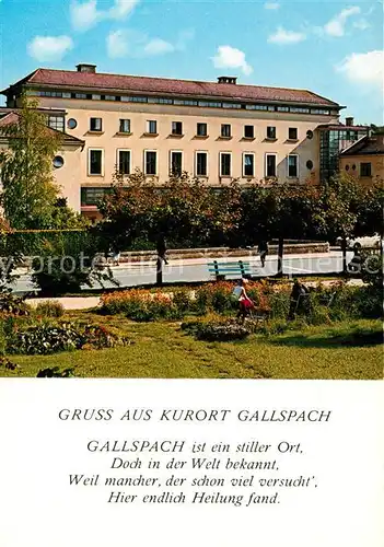 AK / Ansichtskarte Gallspach Institut Zeileis Kurpark Gallspach