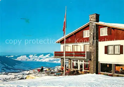 AK / Ansichtskarte Sattel_Hochstuckli_SZ Gasthaus Mostelberg Winter Sattel_Hochstuckli_SZ