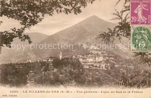 AK / Ansichtskarte Villars sur Var Panorama Kirche Villars sur Var