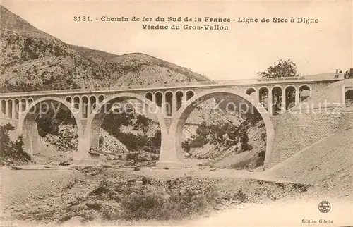 AK / Ansichtskarte Nice_Alpes_Maritimes Viaduc du Gros Vallon Nice_Alpes_Maritimes