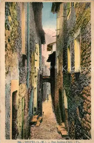 AK / Ansichtskarte Sospel Rue Jeanne d Arc Sospel