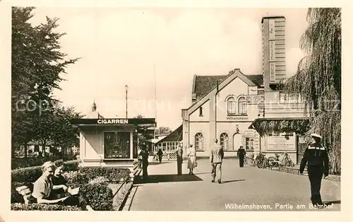 AK / Ansichtskarte Wilhelmshaven Partie am Bahnhof Kiosk Wilhelmshaven