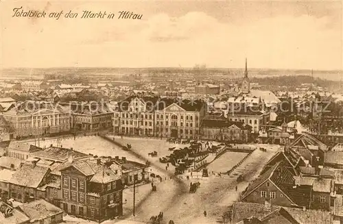 AK / Ansichtskarte Mitau Marktplatz Mitau