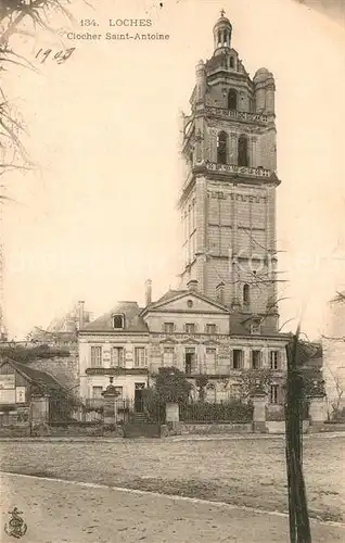 AK / Ansichtskarte Loches_Indre_et_Loire Clocher Saint Antoine Loches_Indre_et_Loire