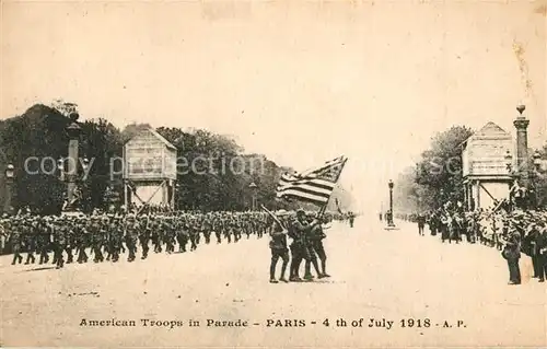 AK / Ansichtskarte Paris American Troops in parade American Red Cross Paris