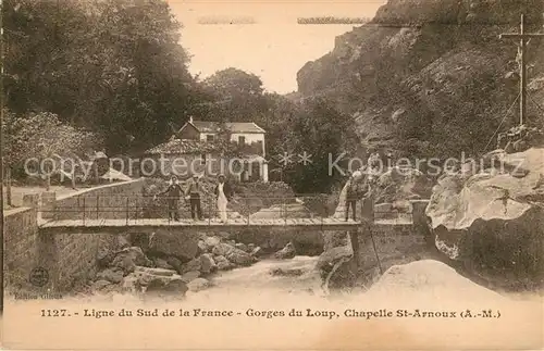 AK / Ansichtskarte Peille Ligne du Sud de la France Gorges du Loup Chapelle Saint Arnoux Peille