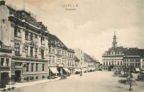 AK / Ansichtskarte Leipa_Boehmen Marktplatz Leipa Boehmen