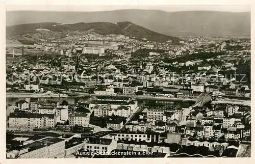 AK / Ansichtskarte Aussig_Tschechien Panorama Aussig Tschechien