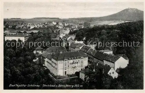 AK / Ansichtskarte Bad_Teplitz Schoenau Steinbad und Schlossberg Bad_Teplitz Schoenau