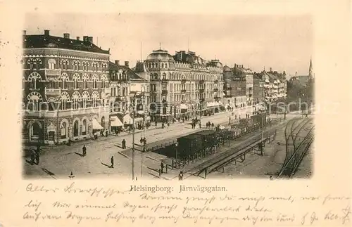 AK / Ansichtskarte Helsingborg Jaernvaegsgatan Helsingborg