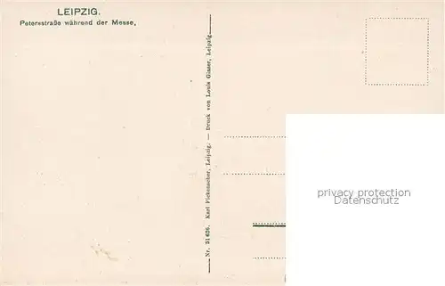 AK / Ansichtskarte Leipzig Petersstrasse waehrend der Mustermesse Leipzig