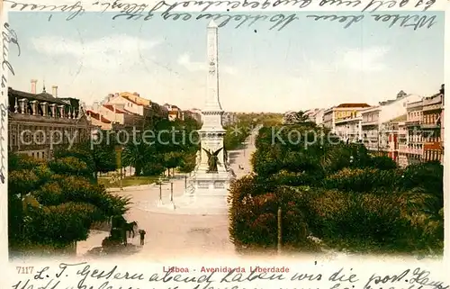 AK / Ansichtskarte Lisboa Avenida da Liberdade Monumento Lisboa
