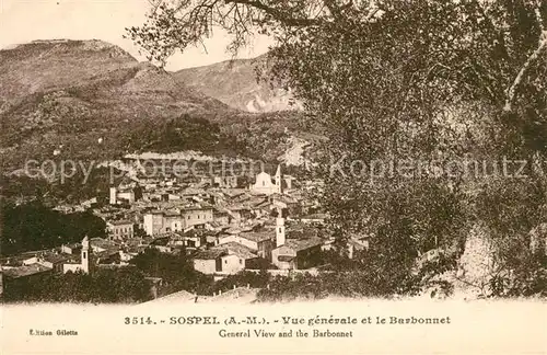 AK / Ansichtskarte Sospel Panorama Bergkette Barbonnet Sospel