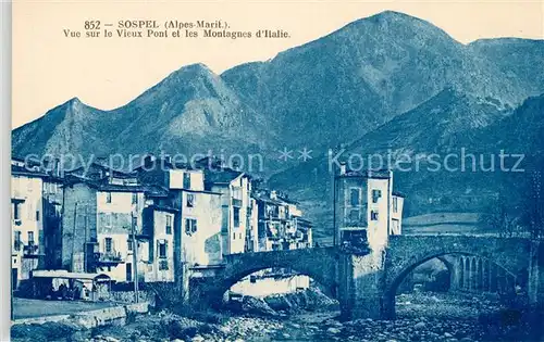 AK / Ansichtskarte Sospel Vieux Pont Montagnes Italie Sospel