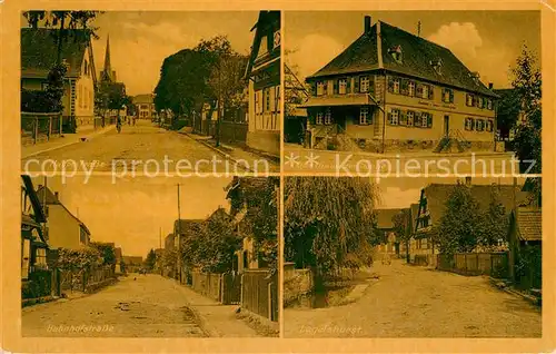 AK / Ansichtskarte Legelshurst Hauptstrasse Gasthaus zur Sonne Bahnhofstrasse Legelshurst