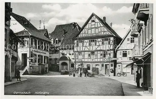 AK / Ansichtskarte Gernsbach Hofstaette Altstadt Gasthaus Fachwerkhaus Gernsbach