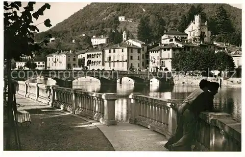 AK / Ansichtskarte Ponte_Tresa_Lago_di_Lugano Teilansicht Uferpromenade Ponte_Tresa