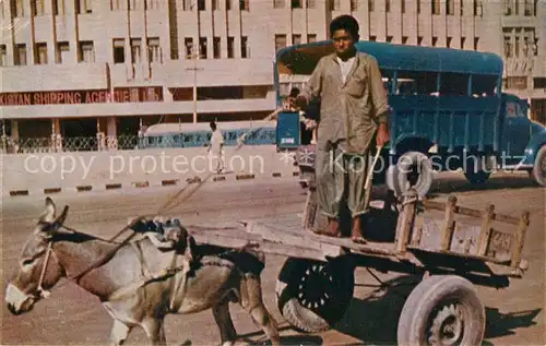 AK / Ansichtskarte Karachi Donkey Cart Karachi