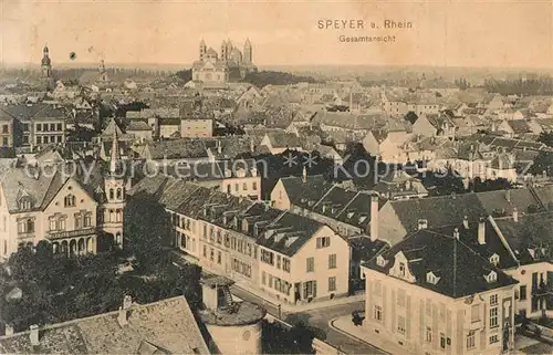 AK / Ansichtskarte Speyer_Rhein Panorama Speyer Rhein