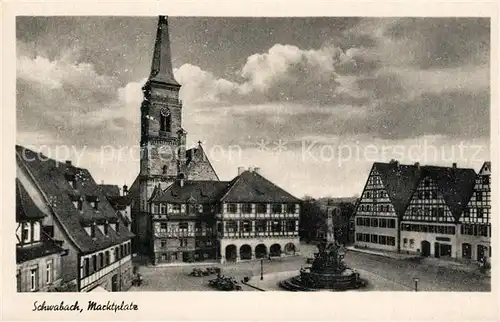 AK / Ansichtskarte Schwabach Marktplatz Schwabach